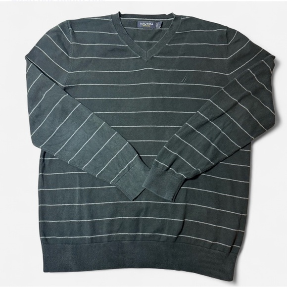 Nautica Men's Black V-Neck Sweater Size L - Picture 1 of 4